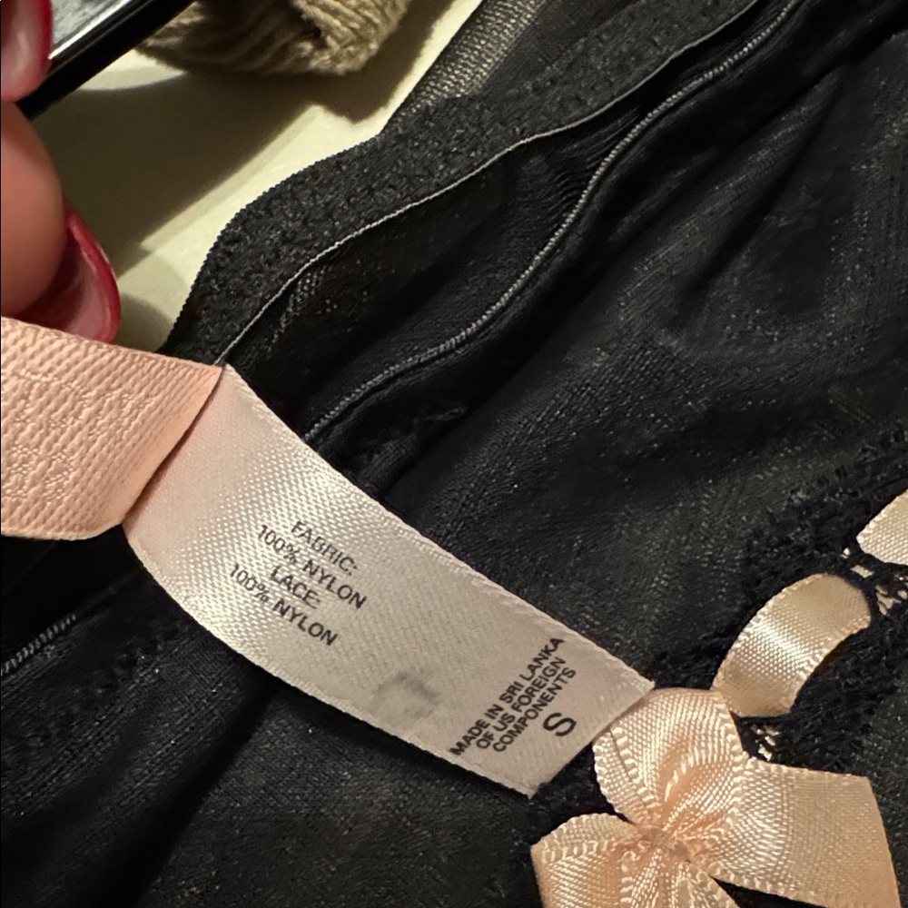 Y2K Victoria’s Secret Sheer Black & Pink Lingerie Skirt - Picture 4 of 6
